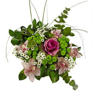 Funeral bouquet of Daisies and Cymbidium